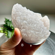 Load image into Gallery viewer, Top quality – Grey lavender amethyst geode from Uruguay with sparkling druzy
