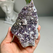 Load image into Gallery viewer, Xianghualing blue purple fluorite with sparkling pyrite surface
