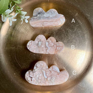 Top quality - pink flower agate clouds
