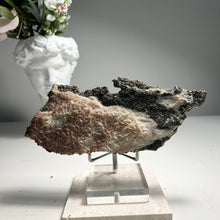 Load image into Gallery viewer, Large Platy Calcite with Needle Calcite and Golden Pyrite — Natural Crystal Plate for Home Decor and Mineral Collection
