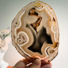 Load image into Gallery viewer, Rare - Brazilian agate slice pair / Brazilian agate slab pair
