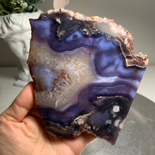 Load image into Gallery viewer, Top quality- blue flower agate slab/slice (natural color)
