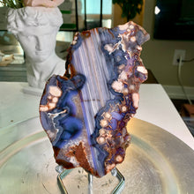 Load image into Gallery viewer, Top quality - blue flower agate slab / blue flower agate slice

