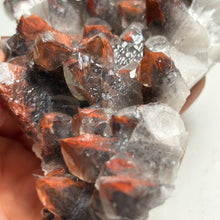 Load image into Gallery viewer, Red Hematite Included Quartz Cluster — Natural Red Phantom Crystal for Collection and Home Decor

