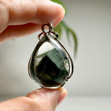 Load image into Gallery viewer, One-of-a-Kind Garden Quartz &amp; 925 Sterling Silver Teardrop Pendant
