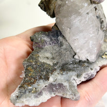 Load image into Gallery viewer, Calcite Crystal with Fluorite and Pyrite | Daye Mine China | Natural Mineral Specimen
