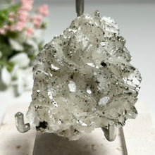 Load image into Gallery viewer, Sparkling Calcite Cluster with Golden Pyrite — Rare Crystal Specimen for Home Decor &amp; Healing Energy
