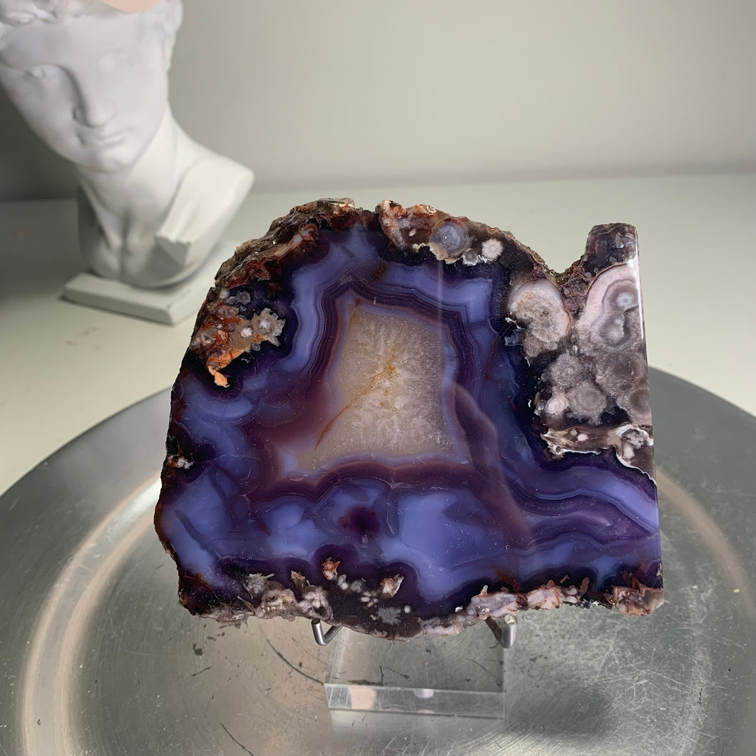 High quality - blue flower agate slab/ slice (natural color)