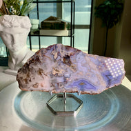 High quality - blue flower agate slab / slice