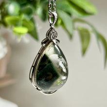 Load image into Gallery viewer, One-of-a-Kind Garden Quartz &amp; 925 Sterling Silver Teardrop Pendant
