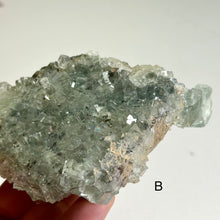 Load image into Gallery viewer, Glassy Green Fluorite on Matrix with Pyrolusite | Natural Mineral Specimen | Collector Display Stone
