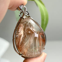 Load image into Gallery viewer, Pink Rutilated Quartz Pendant Necklace | One of a Kind Crystal Gift
