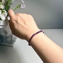 Load image into Gallery viewer, High-Quality Amethyst &amp; Moonstone Bracelet - Solid 925 Sterling Silver Key Charm
