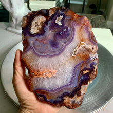 Load image into Gallery viewer, High quality - blue flower agate slab/ slice
