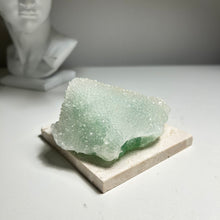 Load image into Gallery viewer, Green fluorite covered by druzy quartz
