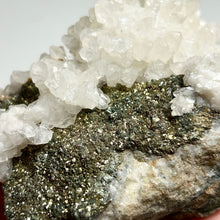 Load image into Gallery viewer, Pyrite with White calcite Cluster — Natural Crystal Specimen for Home Decor &amp; Mineral Collection
