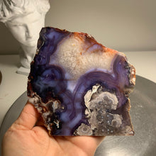 Load image into Gallery viewer, Top quality - blue flower agate slab/slice (natural color)
