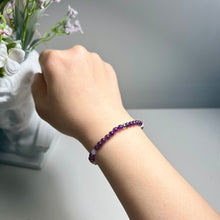 Load image into Gallery viewer, High-Quality Amethyst &amp; Moonstone Bracelet - Solid 925 Sterling Silver Key Charm
