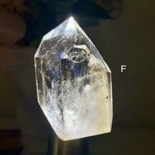 Load image into Gallery viewer, Blue Needle Smoky Quartz Tower – High Clarity Brazilian Crystal with Blue Light Inclusions
