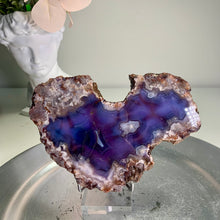 Load image into Gallery viewer, High quality - blue flower agate slab/slice (natural color)
