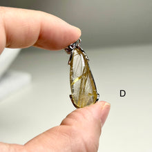 Load image into Gallery viewer, Golden Rutilated Quartz Pendant | Silver Setting | One of a Kind Necklace
