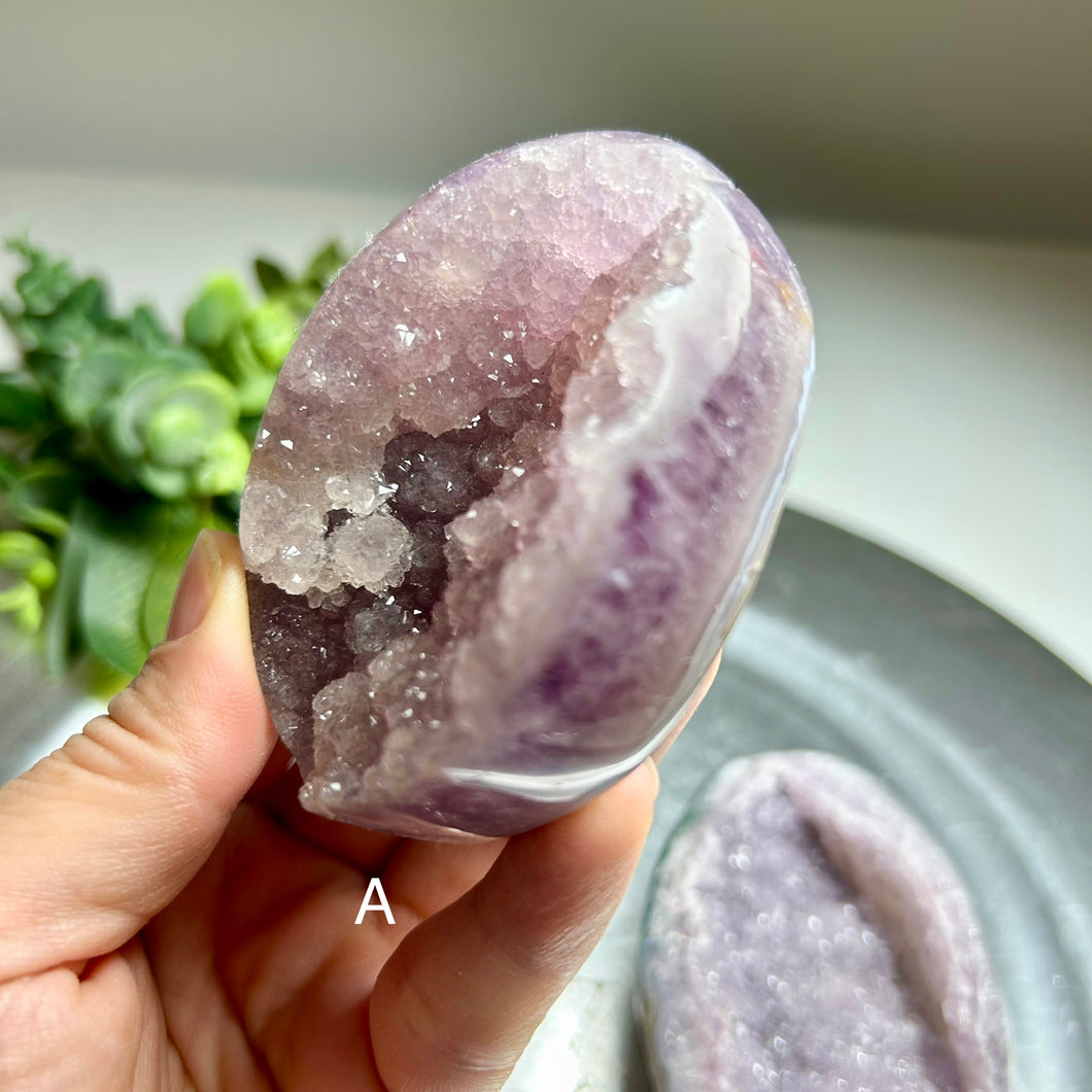 Top quality – Lavender amethyst geode from Uruguay with sparkling druzy
