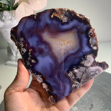 Load image into Gallery viewer, High quality - blue flower agate slab/ slice (natural color)
