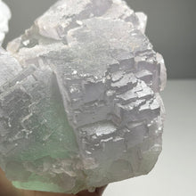 Load image into Gallery viewer, Large Natural Stepped Fluorite Cluster - High Clarity Bi-Color Fujian Crystal
