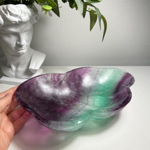 Load image into Gallery viewer, Huge Rainbow Fluorite Wavy Bowl - 10.5" Collector Specimen Statement Piece
