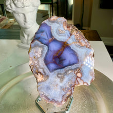 Load image into Gallery viewer, Top quality - blue flower agate slab/slice
