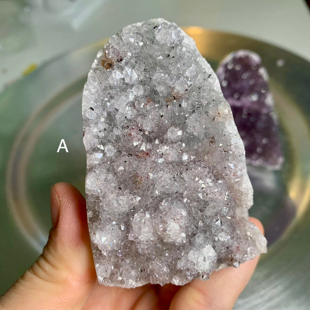 Top quality - rainbow amethyst tower from Uruguay / colorful amethyst druzy towers