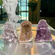 Load image into Gallery viewer, Top quality - rainbow amethyst tower from Uruguay / colorful amethyst druzy towers
