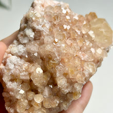 Load image into Gallery viewer, Pink Botryoidal Calcite Cluster with Honey Calcite Point
