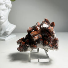 Load image into Gallery viewer, Red Hematite Included Quartz Cluster — Natural Red Phantom Crystal for Collection and Home Decor
