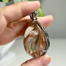 Load image into Gallery viewer, Pink Rutilated Quartz Pendant Necklace | One of a Kind Crystal Gift
