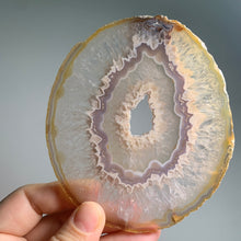 Load image into Gallery viewer, Rare - Hand pick Brazilian agate slice set  (4 pieces) / agate slabs and slices with druzy
