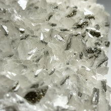 Load image into Gallery viewer, Large Calcite &amp; Pyrite Cluster on Matrix | Sparkling White Crystal Plate for Home Décor &amp; Energy Clearing
