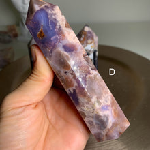 Load image into Gallery viewer, Rare - high quality blue flower agate towers/points
