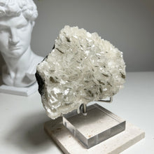 Load image into Gallery viewer, Large Calcite &amp; Pyrite Cluster on Matrix | Sparkling White Crystal Plate for Home Décor &amp; Energy Clearing
