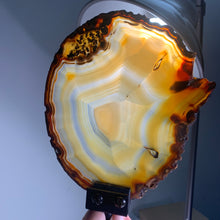 Load image into Gallery viewer, High quality- agate slice with stand from Brazil
