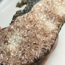 Load image into Gallery viewer, Large Platy Calcite with Needle Calcite and Golden Pyrite — Natural Crystal Plate for Home Decor and Mineral Collection
