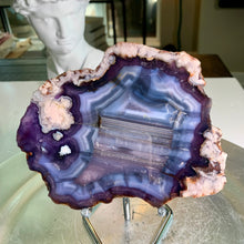 Load image into Gallery viewer, Top quality - blue flower agate slab / slice with nice bending

