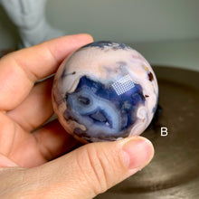 Load image into Gallery viewer, Rare - top quality blue flower agate sphere
