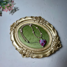 Load image into Gallery viewer, Velvet Heart Lampwork Glass Necklace
