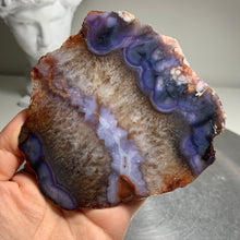 Load image into Gallery viewer, Top quality - blue flower agate slab/slice (natural color)
