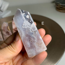 Load image into Gallery viewer, High quality druzy pink amethyst flower agate tower / druzy pink amethyst flower agate point
