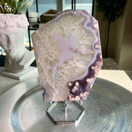 High quality - green flower agate slab/ slice
