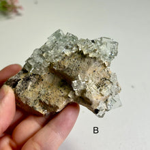 Load image into Gallery viewer, Glass Moss Fluorite on Matrix – Natural Green Fluorite Crystal Cluster, Raw Mineral Specimen, One of a Kind Decor
