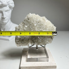 Load image into Gallery viewer, Large Calcite &amp; Pyrite Cluster on Matrix | Sparkling White Crystal Plate for Home Décor &amp; Energy Clearing
