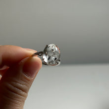 Load image into Gallery viewer, Ancient Water "Enhydro" Quartz Ring – S925 Sterling Silver One-of-a-Kind Jewelry
